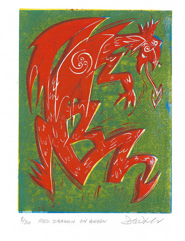 Red Dragon on Green