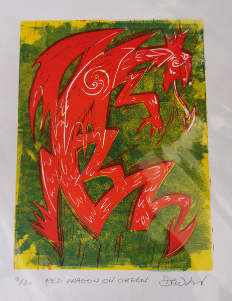 Red Dragon on Green