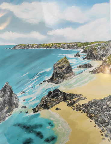 Bedruthan Steps and Park Head  PRINT