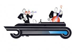 Jeeves and Wooster - Driving Away - GICLEE PRINT